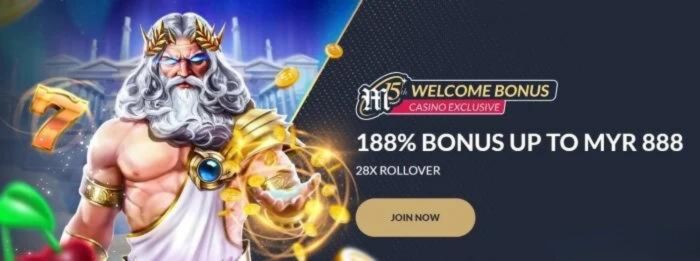 Casino Slots Bonus 188% up to RM888