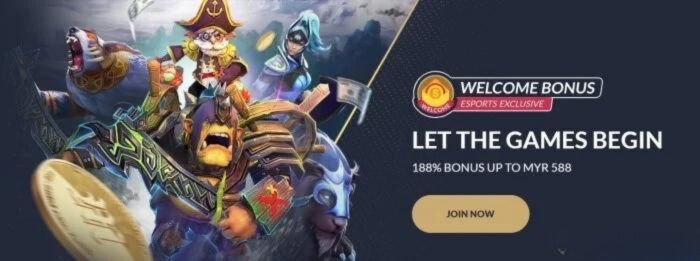 Esports Betting Bonus 188% up to RM588